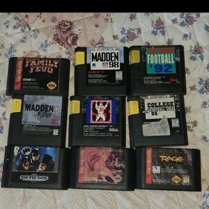 Sega Genesis Video Games Bundle Lot Of 9